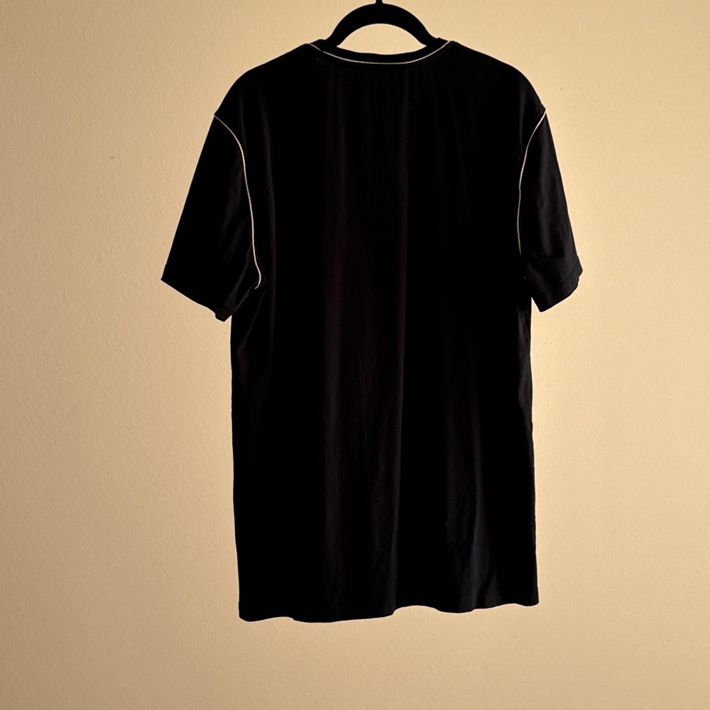 Moschino Couture Logo Tipped tee t-shirt designer embossed print Gold - Picture 3 of 6